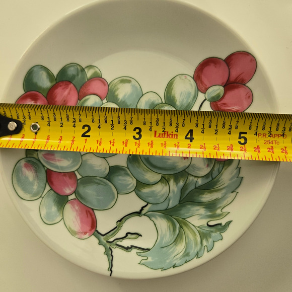 VTG Philippe Deshoulieres Grape Harvest Limoges Cocktail Canape Plates- Set of 6 - Picture 5 of 6